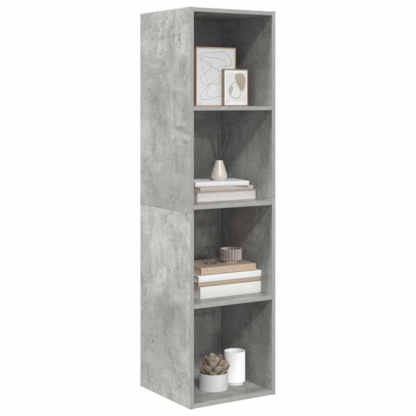 vidaXL TV-Wandschrank Betongrau 37x37x142,5 cm Holzwerkstoff