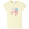 Kinder-T-Shirt Zartgelb 92