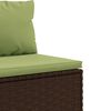 vidaXL 8-tlg. Garten-Sofagarnitur mit Kissen Braun Poly Rattan