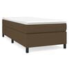 vidaXL Boxspringbett mit Matratze Dunkelbraun 90x200 cm Stoff