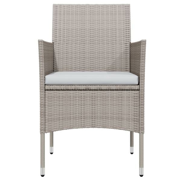 vidaXL 9-tlg. Garten-Essgruppe mit Kissen Beige und Schwarz