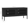 vidaXL TV-Schrank Schwarz 105x35x50 cm Stahl