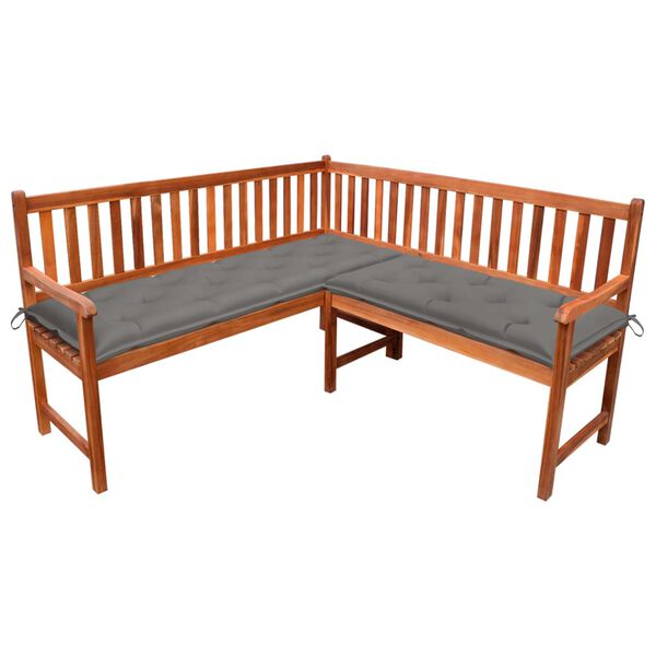 vidaXL Garten-Eckbank mit Auflagen 150 cm Massivholz Akazie