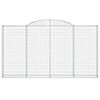 vidaXL Gabionen mit Hochbogen 8 Stk. 300x30x160/180cm Verzinktes Eisen
