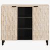 vidaXL Sideboard mit Regal Wei&szlig;e gewaschene Oberfl&auml;che 90 x 33 x 75 cm