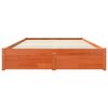 vidaXL Bettrahmen Wachsbraun 160 x 200 cm Massivholz Kiefer