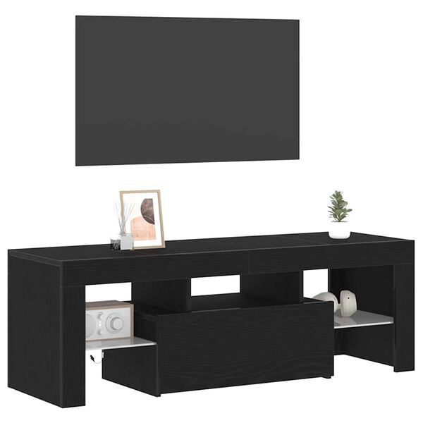 vidaXL TV-Schr&auml;nk Schwarz Eichen-Optik 120 x 35 x 40 cm Holzwerkstoff