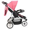 vidaXL 3-Rad-Kinderwagen Rosa und Schwarz