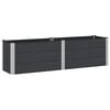vidaXL Hochbeet Schwarz 200 x 50 x 54 cm WPC und Aluminium