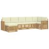 vidaXL Outdoor-Sofagarnitur 7 pcs Wei&szlig; und Creme
