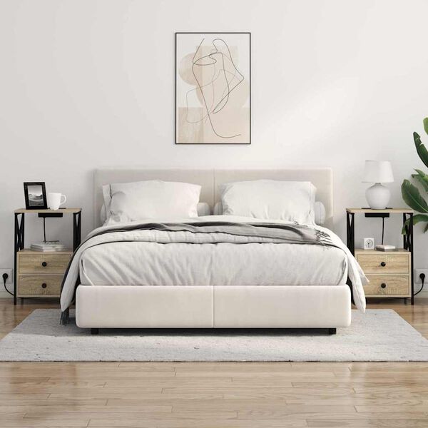 vidaXL Nachttisch Sonoma-Eiche 40 x 31 x 60 cm Holzwerkstoff