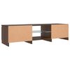 vidaXL TV-Schrank mit LED-Leuchten Braun Eichen-Optik 140x40x36 cm