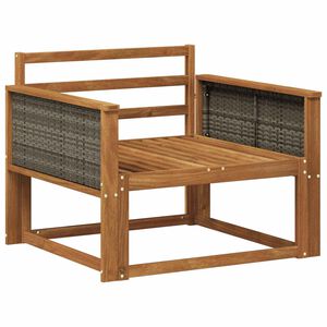 vidaXL Outdoor Mittelsofa Massivholz Akazie Natur