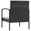 vidaXL 16-tlg. Garten-Lounge-Set mit Auflagen Poly Rattan Schwarz