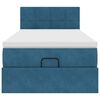 vidaXL Ottoman-Bett mit Matratze Dunkelblau 90x190 cm Samt