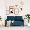 vidaXL 2-Sitzer-Sofa Blau 140 cm Samt