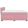 vidaXL Boxspringbett mit Matratze Rosa 180x200 cm Samt