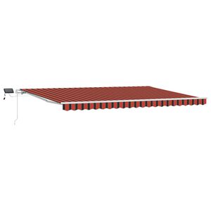vidaXL Ausziehbare Markise Orange und Braun 500 x 350 cm