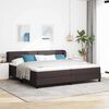 vidaXL Boxspringbett mit Matratze Dunkelbraun 200 x 200 cm Stoff