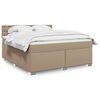 vidaXL Boxspringbett Matratze Cappuccino-Braun 180x200 cm Kunstleder