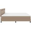 vidaXL Boxspringbett mit Matratze Cappuccino 200 x 200 cm Kunstleder
