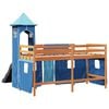 vidaXL Kinderhochbett mit Turm Blau 80x200 cm Massivholz Kiefer