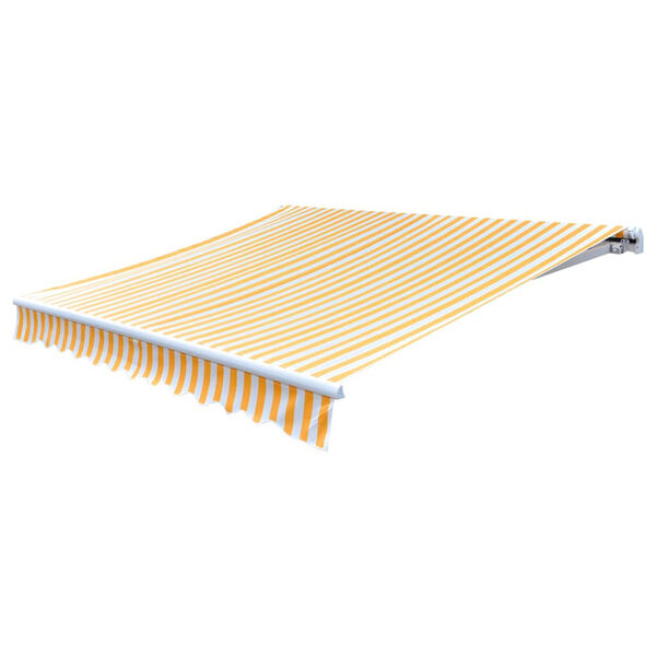 vidaXL Markisenbespannung Canvas Sonnenblumengelb & Weiß 3x2,5 m