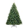 vidaXL K&uuml;nstlicher Weihnachtsbaum mit 300 LEDs Gr&uuml;n 240 cm PE und PVC