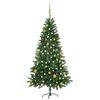 vidaXL K&uuml;nstlicher Weihnachtsbaum mit Beleuchtung & Kugeln 180 cm Gr&uuml;n