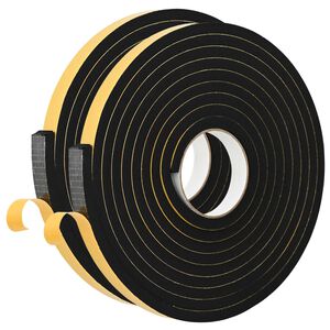 vidaXL Selbstklebendes Schaumstoffband 2 stk. Schwarz 15mm x 5m