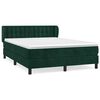 vidaXL Boxspringbett mit Matratze Dunkelgr&uuml;n 140x190 cm Samt