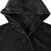 vidaXL Bademantel Hoodie Schwarz XXXL Flanell
