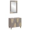 vidaXL Badezimmerschrank-Set 2 stk. Grau 62 x 33 x 58 cm