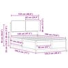 vidaXL Bettgestell mit gepolstertem Kopfteil Taupe 120 x 190 cm