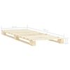 vidaXL Palettenbett Massivholz Kiefer 90&times;200 cm