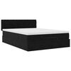 vidaXL Ottoman-Bett mit Matratze & LEDs Schwarz 140x200 cm Samt