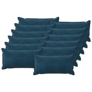 vidaXL Kissen mit Kissen HOUTEN 12 Stk. Blau Samt
