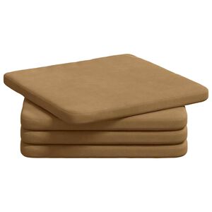 vidaXL Sitzkissen 4 stk. Samt Braun 40 x 40 x 3 cm