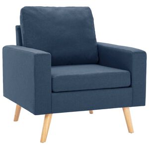 vidaXL Sessel Blau Stoff