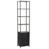 vidaXL B&uuml;cherregal Massivholz Tanne und Stahl 40,5x32,5x180 cm
