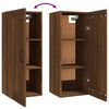 vidaXL H&auml;ngeschrank Braun Eichen-Optik 35x34x90 cm Holzwerkstoff