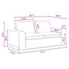 vidaXL Sofa 2 pcs Dunkelgrau