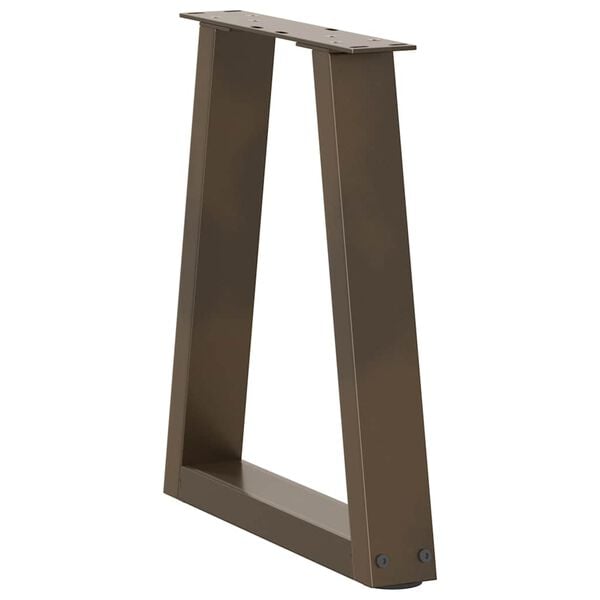 vidaXL Couchtischbeine V-Form 2 Stück Naturstahl 28x(42-43,3) cm Stahl