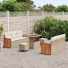 vidaXL Garten-Sofa-Set mit Kissen 9 pcs Beige und Creme