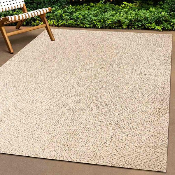 vidaXL Teppich ZIZUR Beige 80x200 cm Jute-Optik Indoor und Outdoor