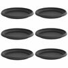 vidaXL Runde Blumenplatte 6 pcs Schwarz &Oslash; 14 x 2 cm Kunststoff