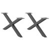 vidaXL Couchtischbeine X-Form 2 Stk. Anthrazit 70x(30-31) cm Stahl