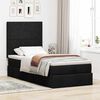 vidaXL Ottoman-Bett mit Matratze Schwarz 90x190 cm Stoff