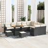 vidaXL Garten-Sofa-Set 12 pcs Schwarz Poly-Rattan