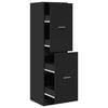 vidaXL Apothekerschrank Schwarz 40x41x144,5 cm Holzwerkstoff